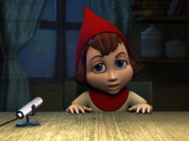 The filmmakers gave Red four fingers to make her look more like a doll. Hoodwinked resisted using CG for a realistic look. Instead, it takes things back to where CG looks a lot more like a cartoon.