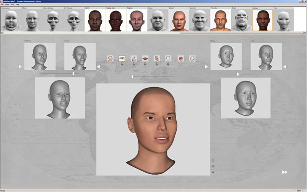 The Character Builder interface allows you to create characters by choosing their ancestors from a library and mixing together different features to create a new character. All images courtesy of George Maestri. 