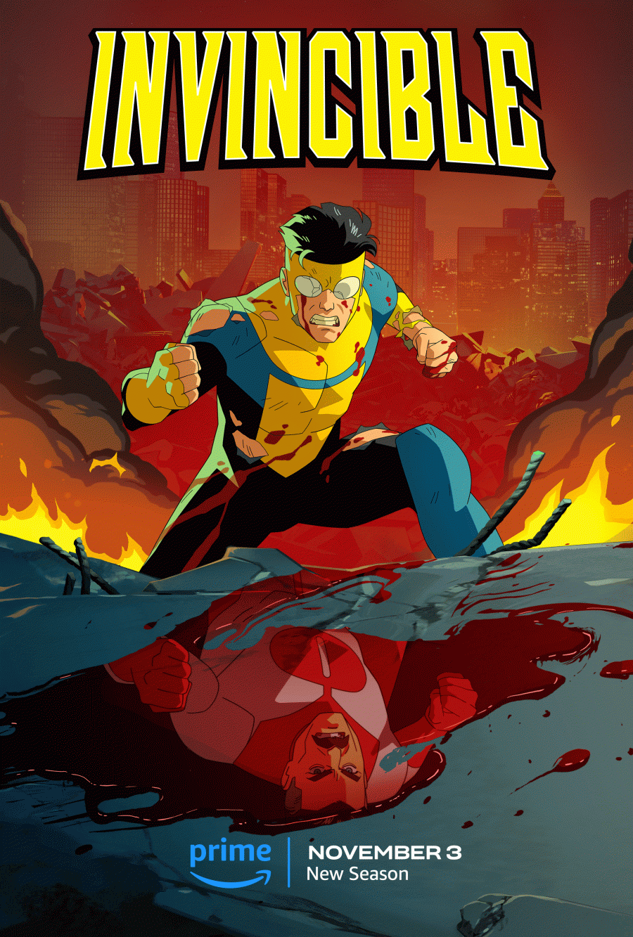 How many episodes are in Invincible Season 2 on Prime Video?